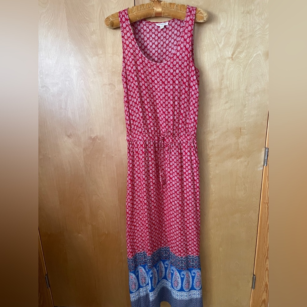 beachlunchlounge Red and Blue Patterned Maxi Dress